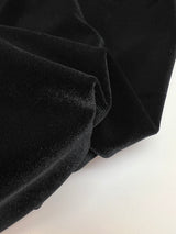 Black Velour Knitted Fabric
