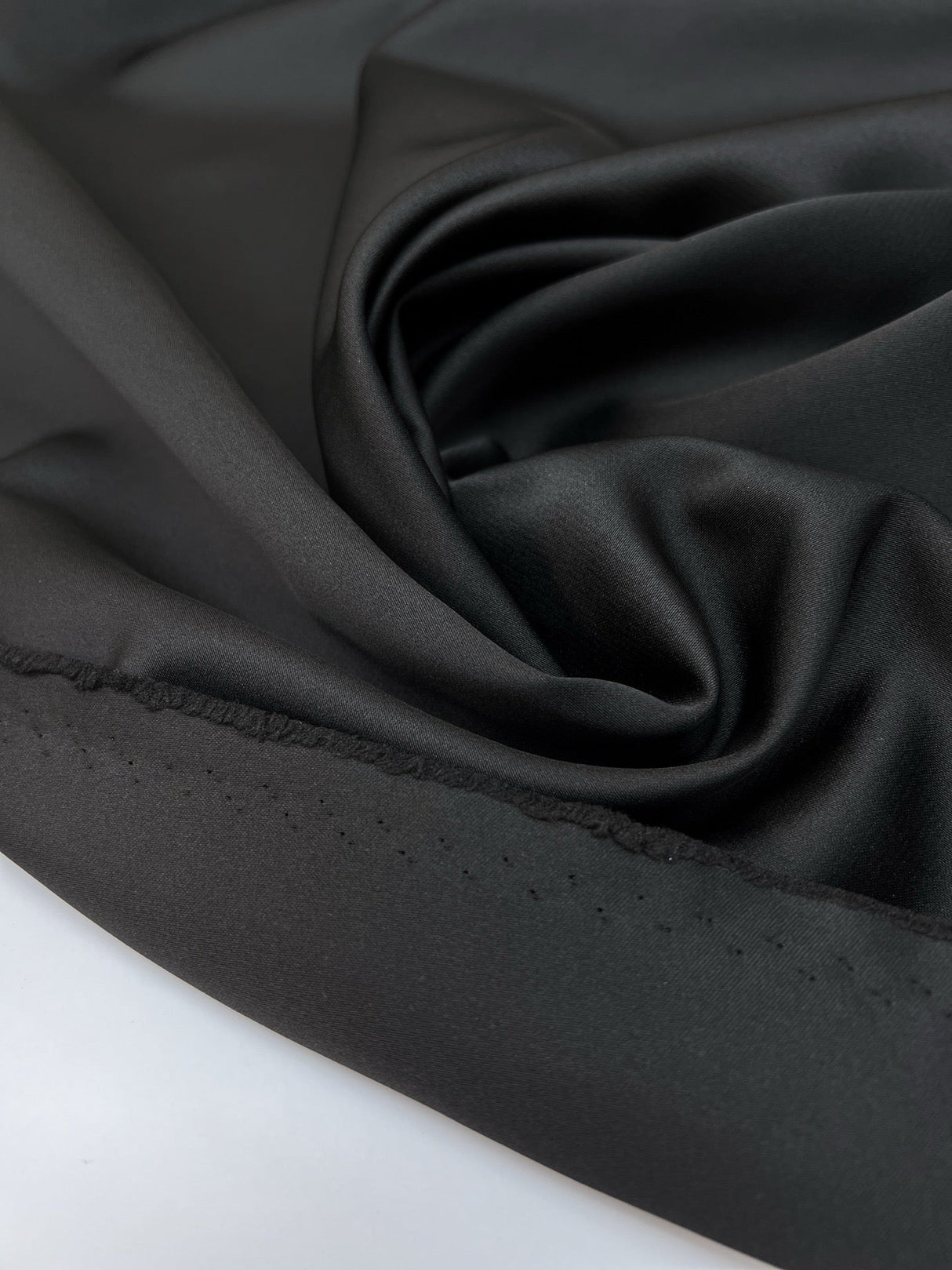 Polyester Sateen Fabric Black