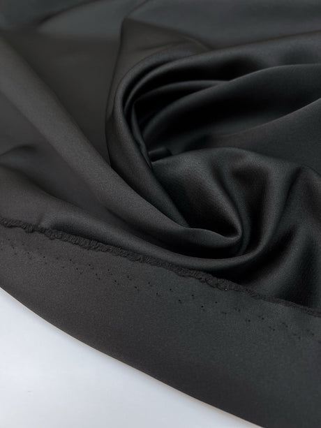 Polyester Sateen Fabric Black