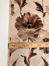 Faux Fur Floral Printed Beige-Pink