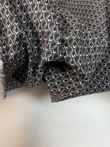 Cotton Poplin Gray Geometric Print