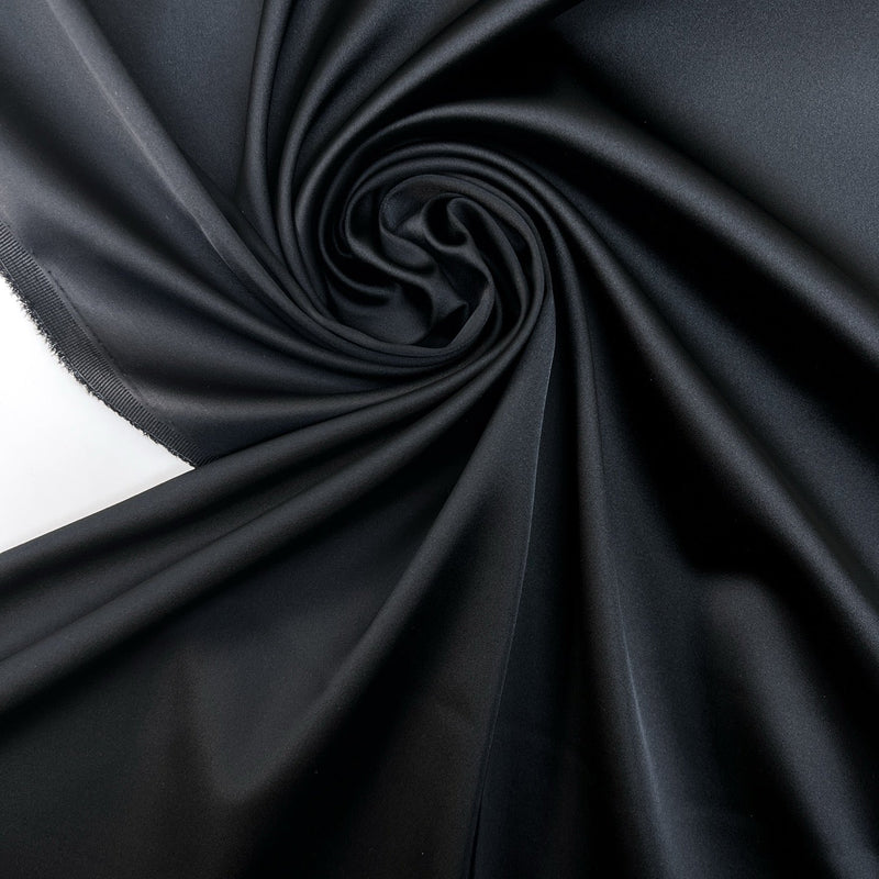 Black Satin Stretch Fabric