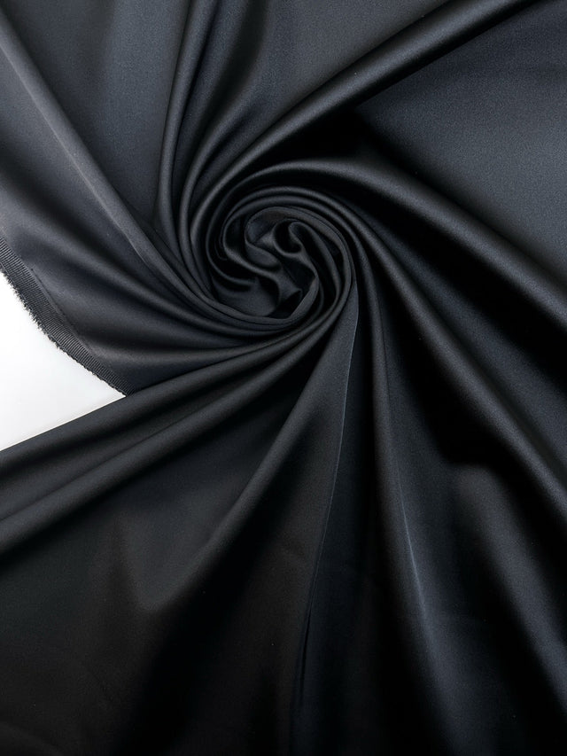 Black Satin Stretch Fabric