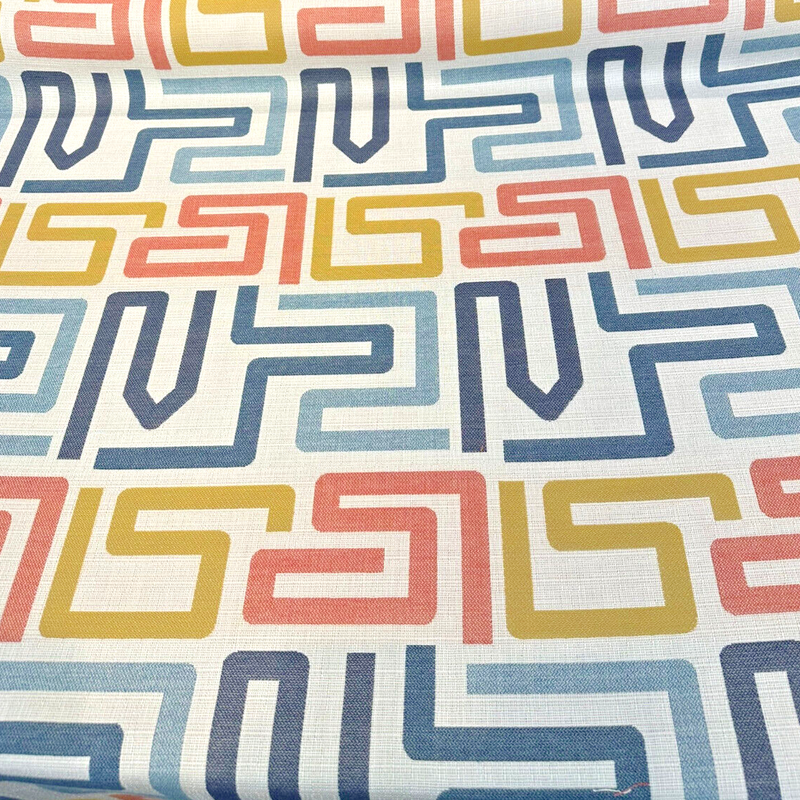 Sunbrella Labyrinth Fiesta Acrylic Fabric - Geometric Fiesta Pattern, 54" Width (1 Yard)