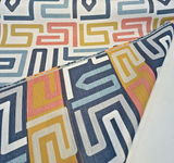 Sunbrella Labyrinth Fiesta Acrylic Fabric - Geometric Fiesta Pattern, 54" Width (1 Yard)