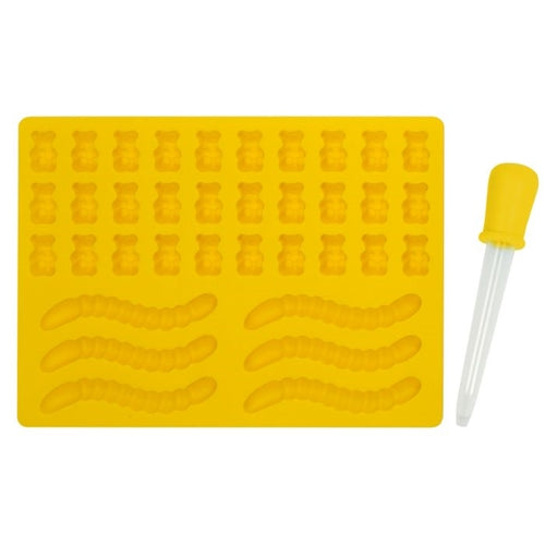 Gummy Worm/Bear Silicone Mold with Dropper