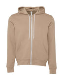 BELLA + CANVAS® Unisex Full Zip Sponge Fleece Hoodie 8 oz Cotton Poly Blend
