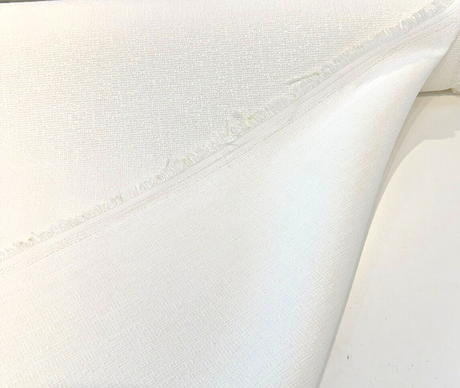 Crypton Performance Compass Snow Polyester Fabric - Snow White, 0.1" Vertical Repeat, 0.1" Horizontal Repeat, Railroaded (1 Yard)
