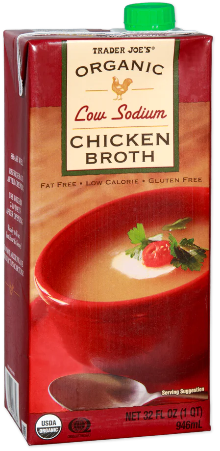 Trader Joe’s Organic Low Sodium Chicken Broth – Gluten-Free, Flavorful Base