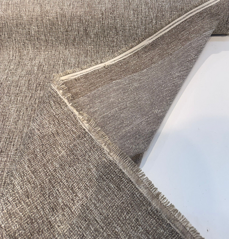 Crypton Performance Compass Hemp Brown Upholstery Fabric - Hemp Gray Brown, 0.1" Vertical Repeat, 0.1" Horizontal Repeat, Railroaded (1 Yard)