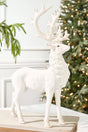 20.5" Resin Frozen Forest Flocked Deer