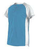 Jersey de dos botones para niñas de fastpitch