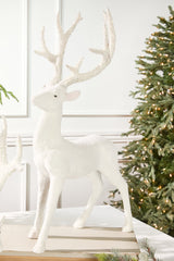 Resin Frozen Forest Flocked Deer