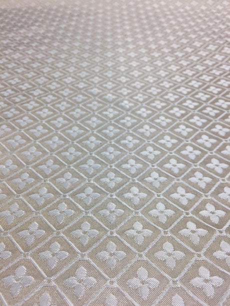 Sand Diamond Checks Brocade Italian Bella Polyester Fabric - Sand Diamond Checks, 57" Width (1 Yard)