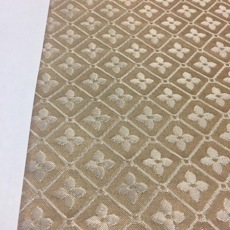 Sand Diamond Checks Brocade Italian Bella Polyester Fabric - Sand Diamond Checks, 57" Width (1 Yard)