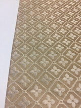 Sand Diamond Checks Brocade Italian Bella Polyester Fabric - Sand Diamond Checks, 57" Width (1 Yard)