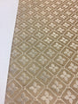 Sand Diamond Checks Brocade Italian Bella Polyester Fabric - Sand Diamond Checks, 57" Width (1 Yard)
