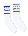 USA-Made Striped Crew Socks