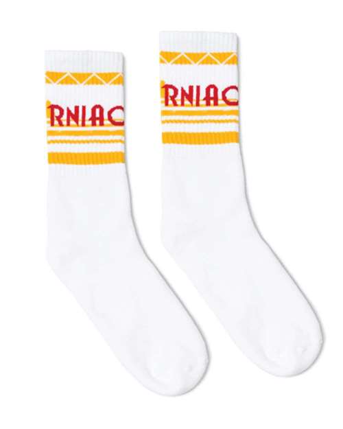 USA-Made Striped Crew Socks