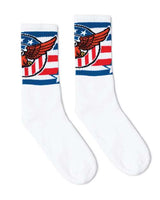 USA-Made Striped Crew Socks