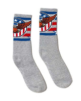 USA-Made Striped Crew Socks