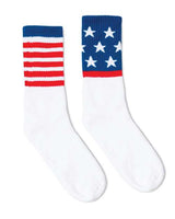 USA-Made Striped Crew Socks