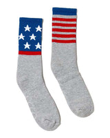 USA-Made Striped Crew Socks