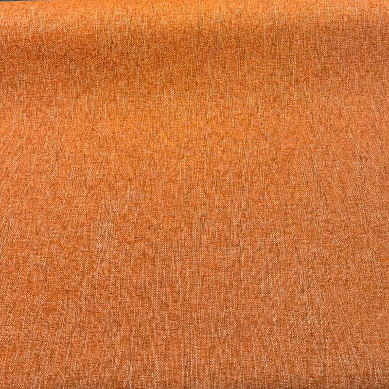 Crypton Performance Chenille Upholstery Fabric - Orange Paprika, Endure, 54" Width (1 Yard)