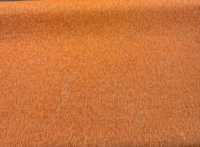 Crypton Performance Chenille Upholstery Fabric - Orange Paprika, Endure, 54" Width (1 Yard)