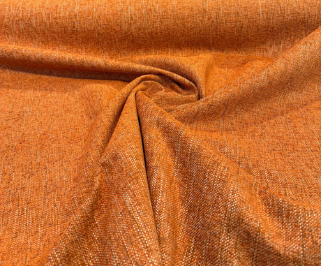 Crypton Performance Chenille Upholstery Fabric - Orange Paprika, Endure, 54" Width (1 Yard)