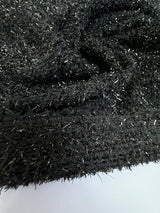 Black Lurex Polyester Knitted Fabric