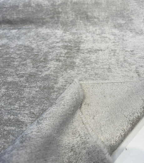 High Garden Dove Gray Chenille Upholstery Fabric - Dove Gray, Heavy Upholstery, 56" Width (1 Yard)