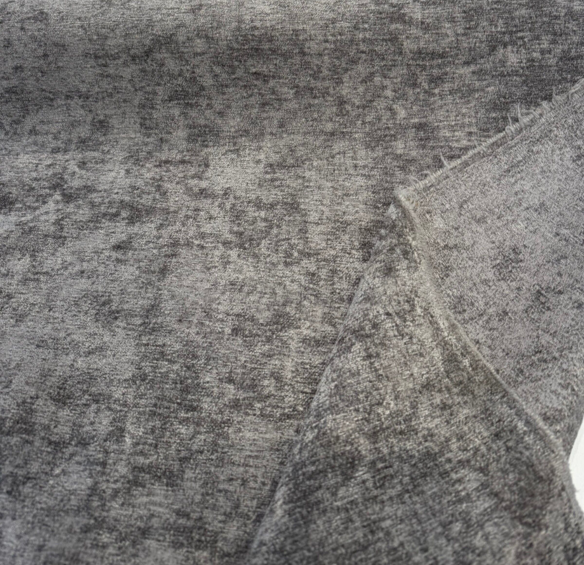 High Garden Chenille Upholstery Fabric - Charcoal Gray, 56" Width (1 Yard)