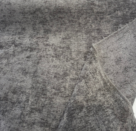 High Garden Chenille Upholstery Fabric - Charcoal Gray, 56" Width (1 Yard)