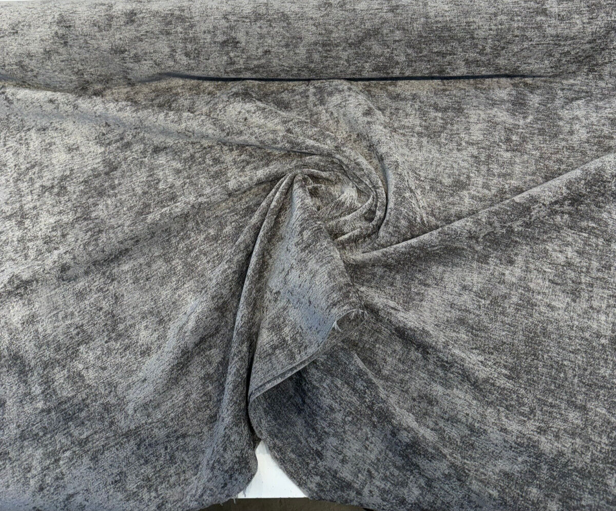 High Garden Chenille Upholstery Fabric - Charcoal Gray, 56" Width (1 Yard)