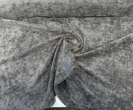 High Garden Chenille Upholstery Fabric - Charcoal Gray, 56" Width (1 Yard)