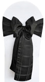 Plaid Jacquard Polyester Chair Sash Sample