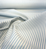 Sunbrella Two Tone Ticking Look Stripe Pool Blue Outdoor Fabric - Pool Blue Two-Tone Ticking Stripe, 54" Width (1 Yard)