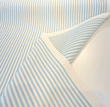 Sunbrella Two Tone Ticking Look Stripe Pool Blue Outdoor Fabric - Pool Blue Two-Tone Ticking Stripe, 54" Width (1 Yard)