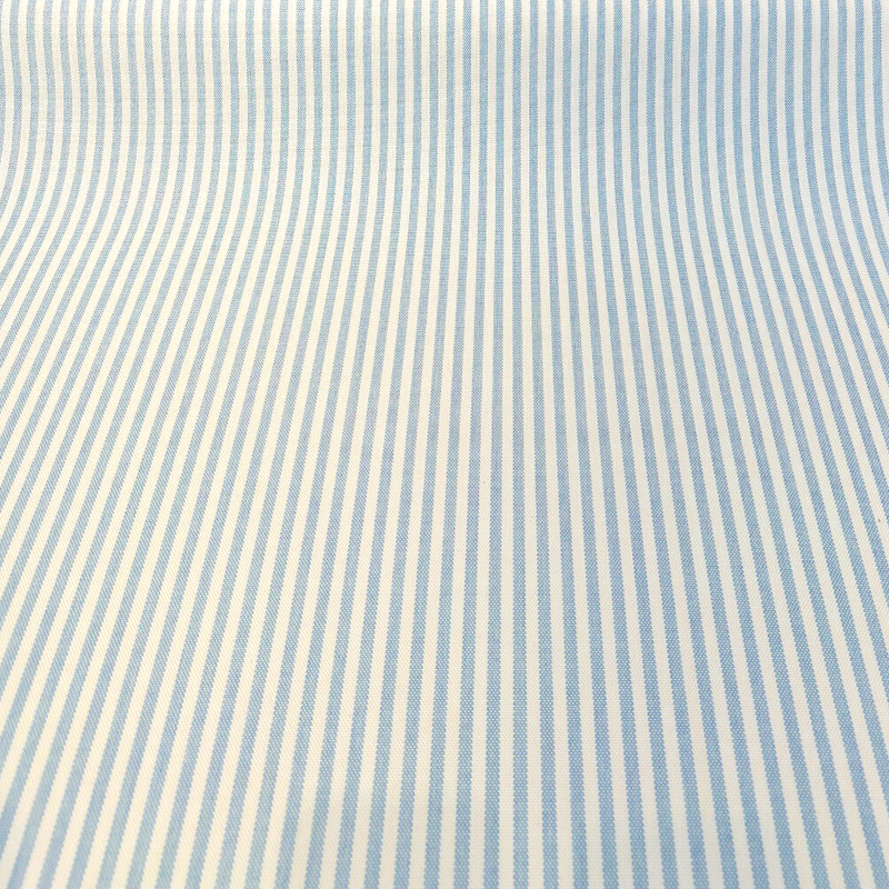 Sunbrella Two Tone Ticking Look Stripe Pool Blue Outdoor Fabric - Pool Blue Two-Tone Ticking Stripe, 54" Width (1 Yard)