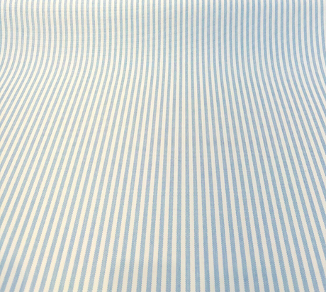 Sunbrella Two Tone Ticking Look Stripe Pool Blue Outdoor Fabric - Pool Blue Two-Tone Ticking Stripe, 54" Width (1 Yard)