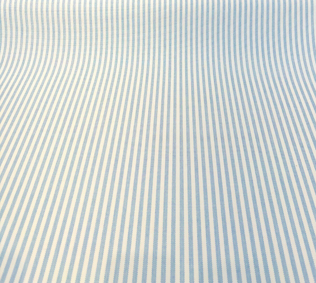 Sunbrella Two Tone Ticking Look Stripe Pool Blue Outdoor Fabric - Pool Blue Two-Tone Ticking Stripe, 54" Width (1 Yard)