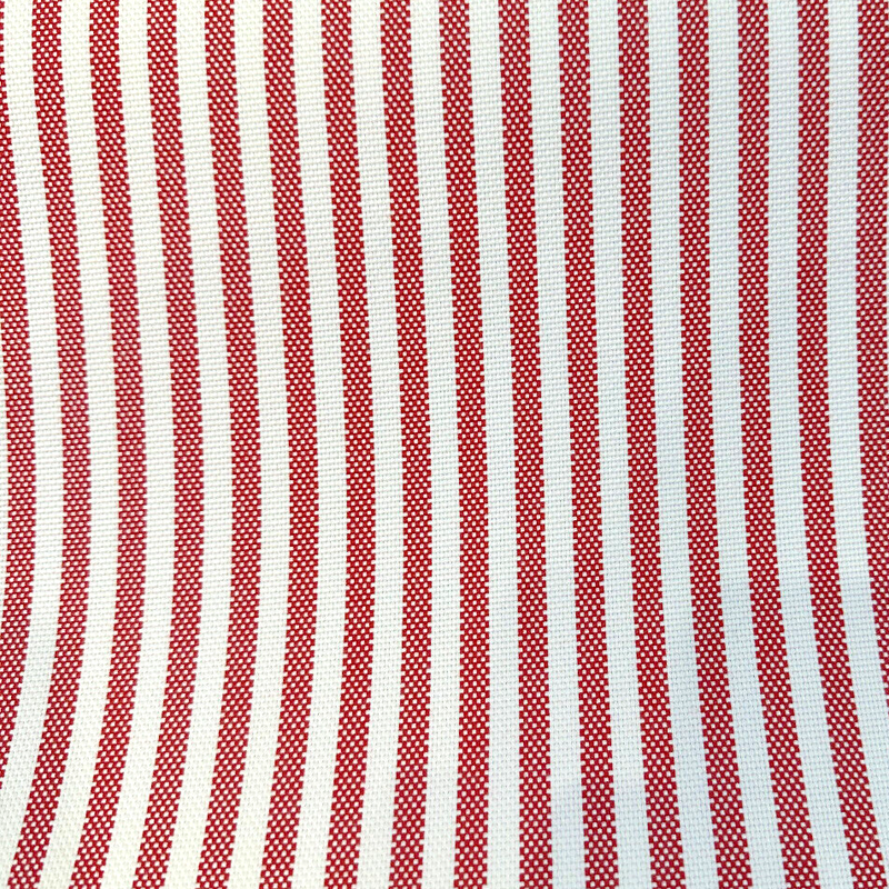 Sunbrella Two Tone Red Salsa Ticking Look Stripe Outdoor Upholstery Fabric - Salsa Red Ticking Look Stripe, 54" Width (1 Yard)