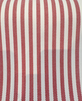Sunbrella Two Tone Red Salsa Ticking Look Stripe Outdoor Upholstery Fabric - Salsa Red Ticking Look Stripe, 54" Width (1 Yard)