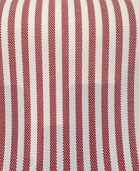 Sunbrella Two Tone Red Salsa Ticking Look Stripe Outdoor Upholstery Fabric - Salsa Red Ticking Look Stripe, 54" Width (1 Yard)