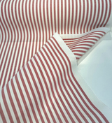 Sunbrella Two Tone Red Salsa Ticking Look Stripe Outdoor Upholstery Fabric - Salsa Red Ticking Look Stripe, 54" Width (1 Yard)