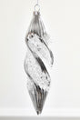 7"- 8" Silver Glass Drop Ornament