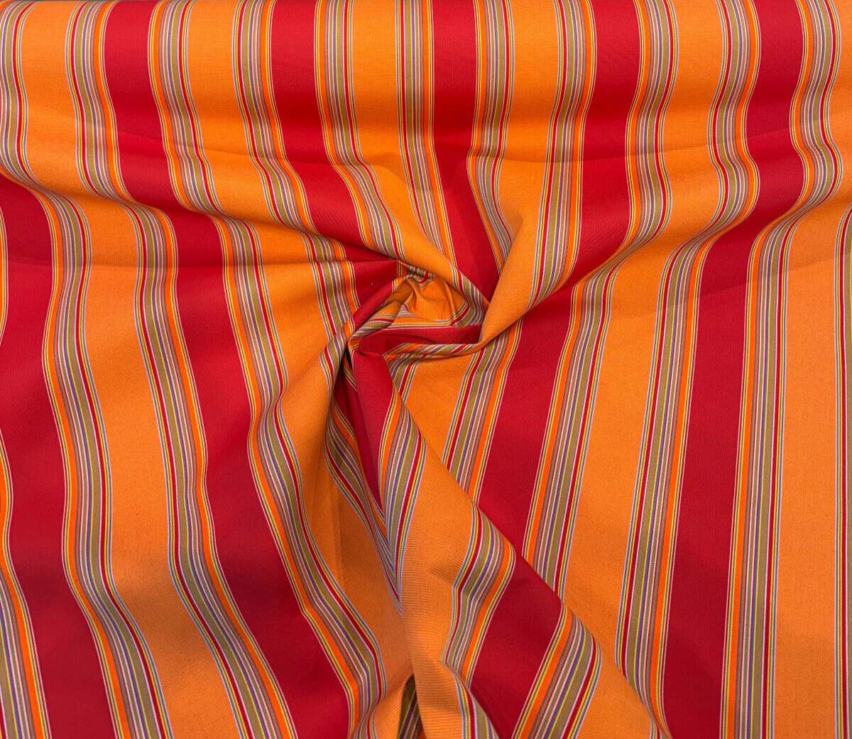 Sunbrella Bravada Salsa Acrylic Fabric - Salsa Stripe, 54" Width, 5601-0000 (1 Yard)