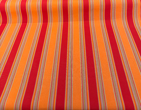 Sunbrella Bravada Salsa Acrylic Fabric - Salsa Stripe, 54" Width, 5601-0000 (1 Yard)