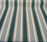 Aspen Green Stripe 100 Percent Solution Dyed Acrylic Fabric - Green, Beige, Ivory Stripes, 54" Width (1 Yard)